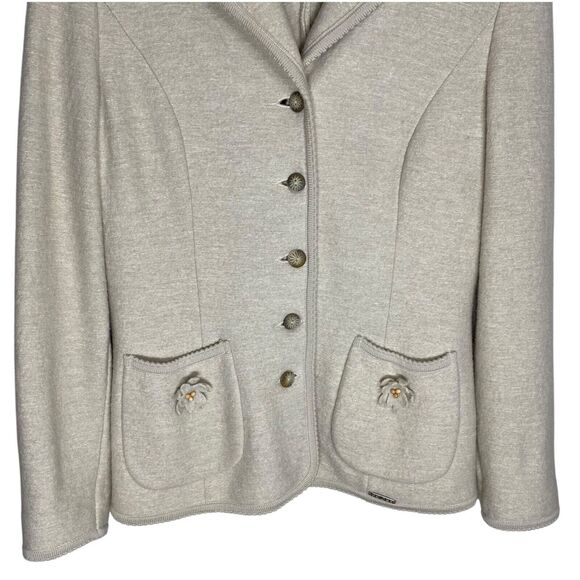 Vtg Geiger Cardigan Sweater Blazer Womens 40 Jacket Wool Linen Austria Cottage - Picture 5 of 16